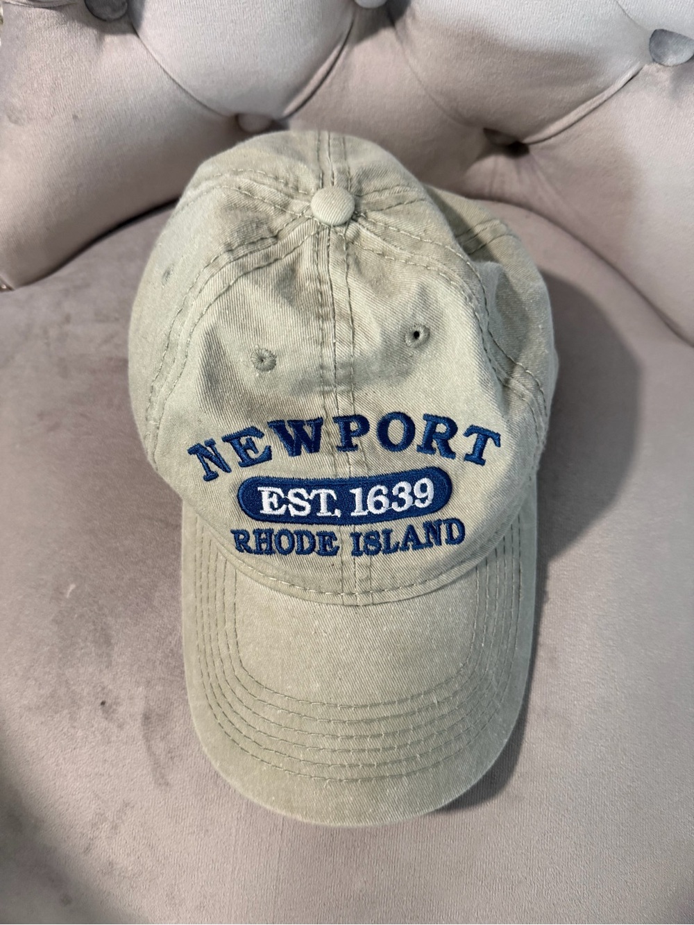 SPY Olive Green Cap with Blue Logo Patch